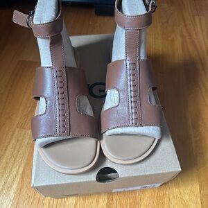 UGG Tan Leather Sandals
